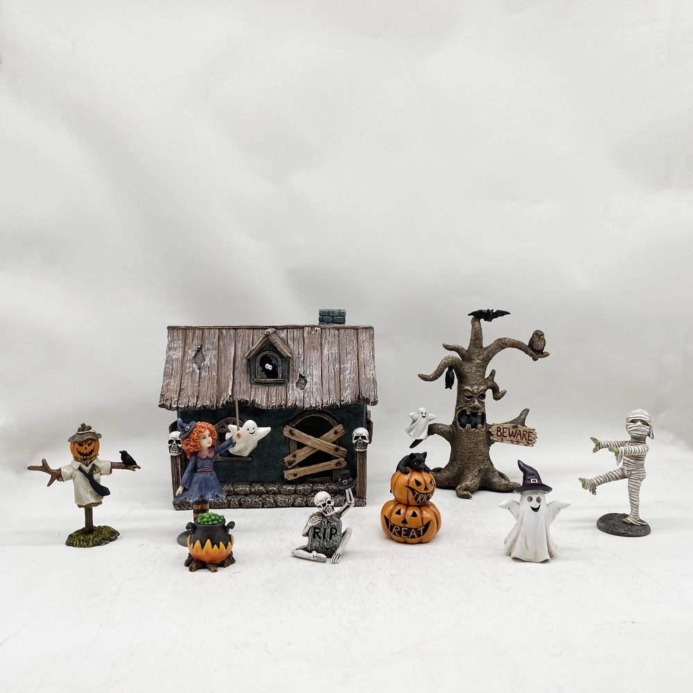 Resin Halloween Miniature Figurines Halloween Gift Decoration for Kids DIY