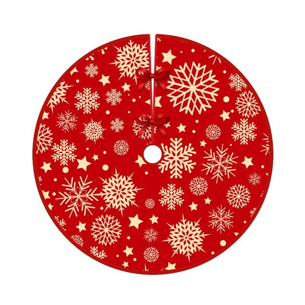 Fabric Tree Mat Snowflake Snowman Tree Skirts Christmas Party Decorations