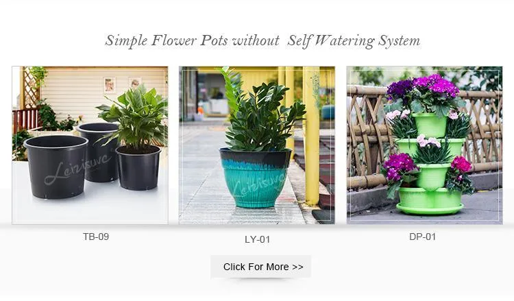 Best Price Flower Pots Eco-Friendly Planters Gardening Plastic Pots Round Size Self-Watering Functions for Desktop Decoration (HG-PQ-4)