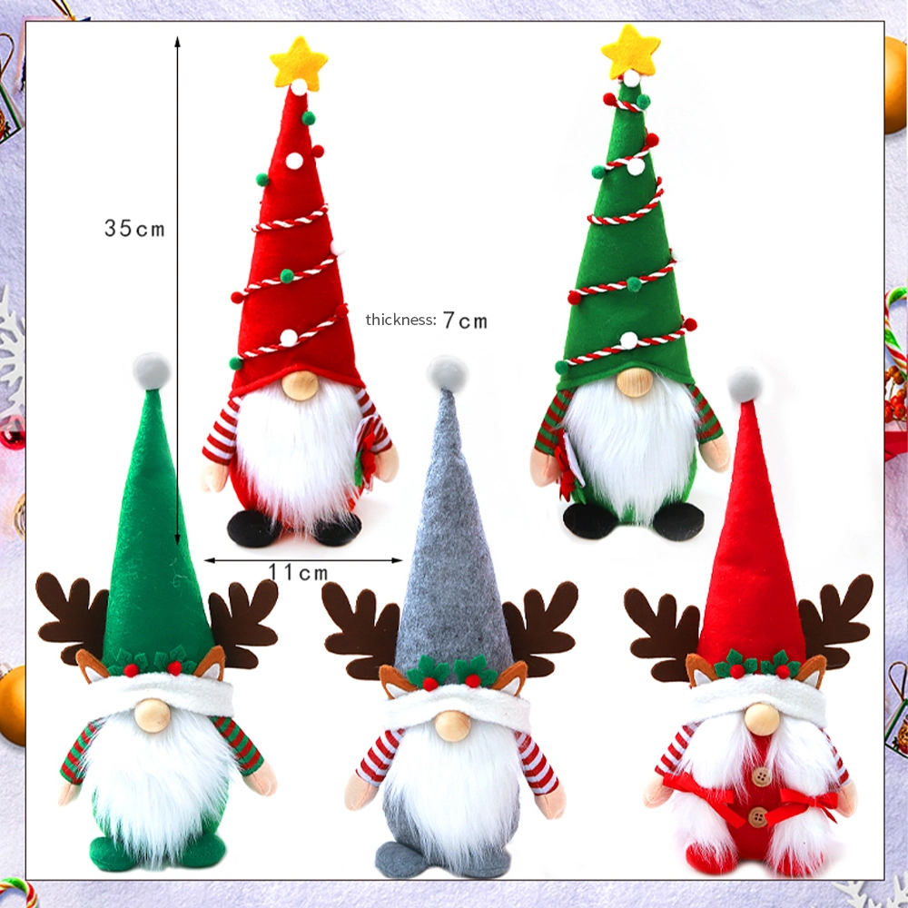 Factory Hot Sale Felt Fabric Faceless Woodsman Christmas Doll Ornaments Christmas Gnomes Party Home Decorations