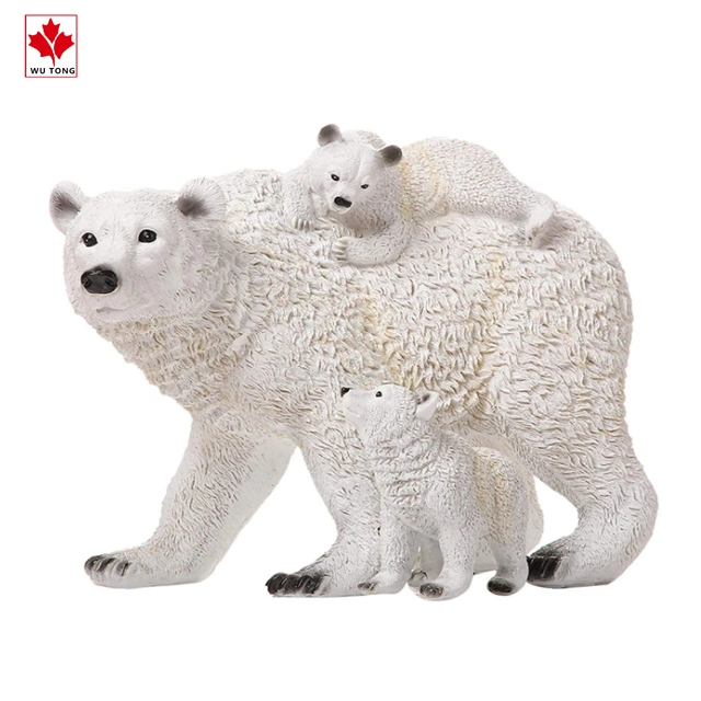 Realistic Animal Crafts Resin Baby Bear Figurine Home Decor