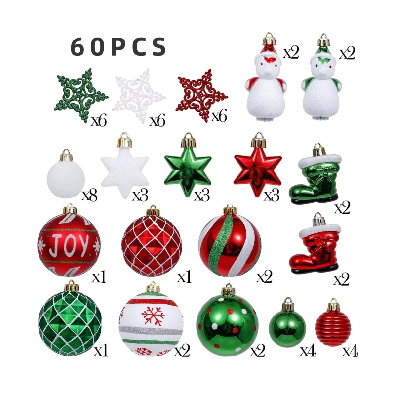 Christmas Product Supplier Yiwu Sourcing Agent Plastic Sublimation Christmas Ornament Balls Christmas Tree Decorations