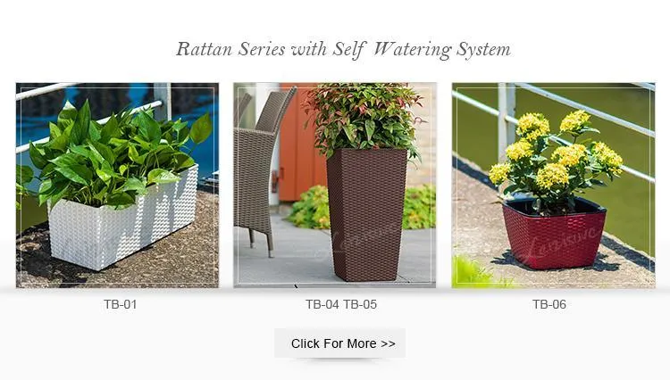 Best Price Flower Pots Eco-Friendly Planters Gardening Plastic Pots Round Size Self-Watering Functions for Desktop Decoration (HG-PQ-4)