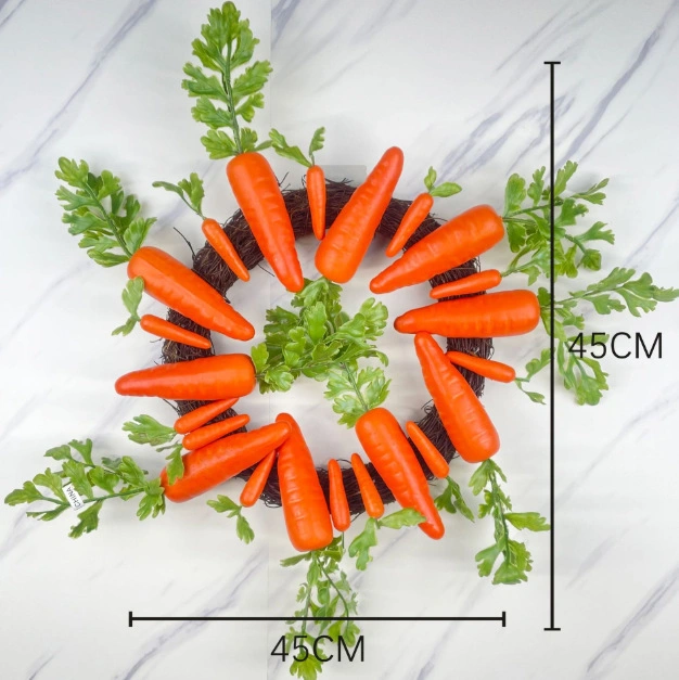 Easter Wreath Decoration High Simulation Radish Vine Circle Amazon Nordic Home Pendant Decoration Crafts Carrot Wreath